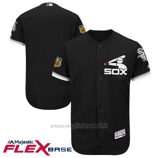 Maglia Baseball Uomo Chicago White Sox Nero 2017 Allenamento Primaverile Flex Base